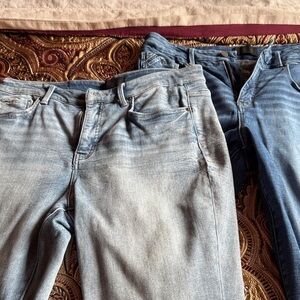 Women’s buckle jeans, size 33. Jeans still have some life in them.